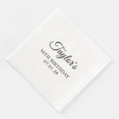Serviette En Papier Élégant Script 50e Anniversaire (Coin)