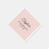 Serviette En Papier Élégant Script 60e anniversaire (Coin)