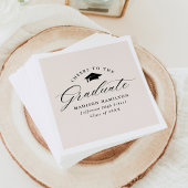 Serviette En Papier Elégant Script Cream encourage à l'étudiant