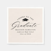 Serviette En Papier Elégant Script Cream encourage à l'étudiant (Devant)