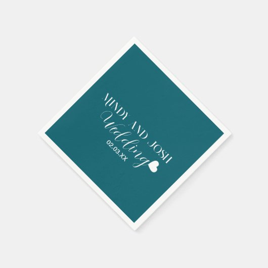 Serviette En Papier Elegant Script floating heart (Coin)