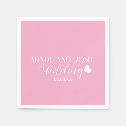 Serviette En Papier Elegant Script floating heart (Devant)