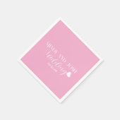 Serviette En Papier Elegant Script floating heart (Coin)