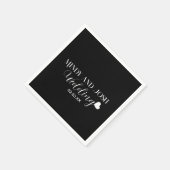 Serviette En Papier Elegant Script floating heart (Coin)