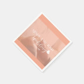 Serviette En Papier Elegant Script floating heart Photo (Coin)