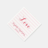 Serviette En Papier Élégant Script Mariage Love Papier (Coin)