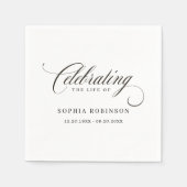 Serviette En Papier Élégant Script moderne funéraire Memorial (Devant)