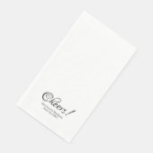 Serviette En Papier Élégant script noir noms personnalisés texte Maria (Coin)