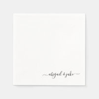 Élégant script personnalisé Couple Names Mariage N