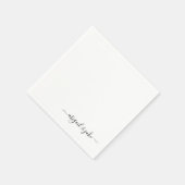 Serviette En Papier Élégant script personnalisé Couple Names Mariage N (Coin)
