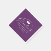 Serviette En Papier Élégant Script violet encourage à l'étudiant (Coin)