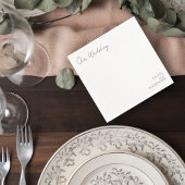 Serviette En Papier Elegant Script Wedding Cocktail Napkins