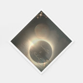 Serviette En Papier Élégant Sepia Solar Eclipse Mariage photo personna (Coin)