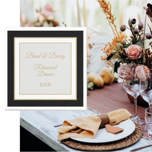 Serviette En Papier Élégant ! Serviettes de dîner sur mesure