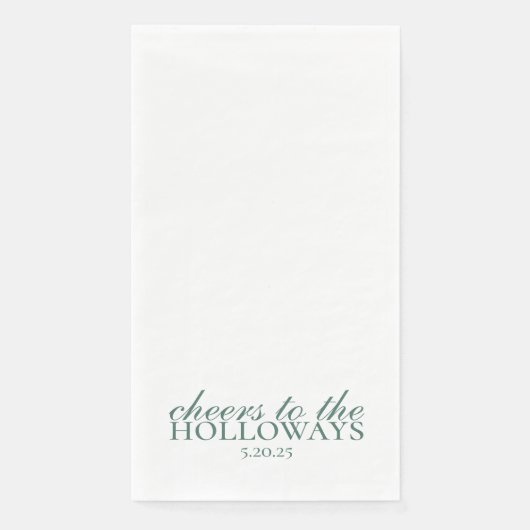 Serviette En Papier Élégant serviettes de toilette Mariage personnalis (Devant)
