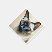 Serviette En Papier Elegant Siamese Cat (Coin)