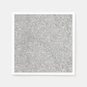 Serviette En Papier Elegant Silver Glitter (Devant)