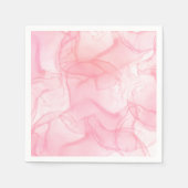 Serviette En Papier Élégant Simple Chic en marbre rose (Devant)