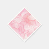 Serviette En Papier Élégant Simple Chic en marbre rose (Coin)