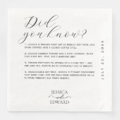 Serviette En Papier Élégant Simple Couple Fun Faits Moderne Minimal (Devant)