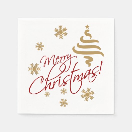 Serviette En Papier Elégant Simple Joyeux Noël Wish Wordart (Devant)