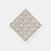 Serviette En Papier Elegant Snowflake Pattern Beige  (Coin)
