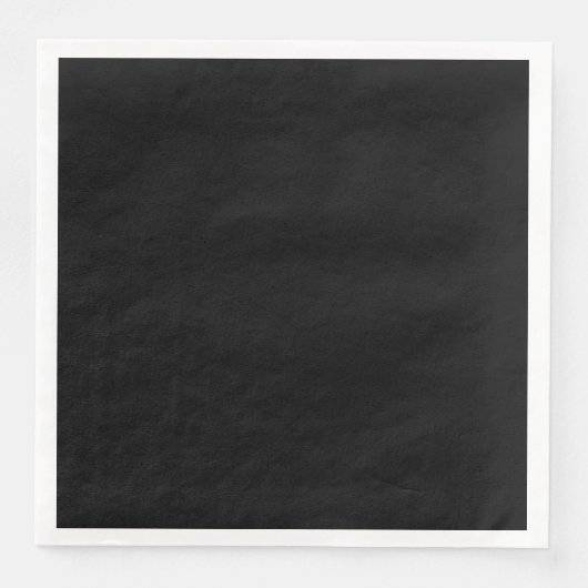 Serviette En Papier Elegant Solid Black (Devant)