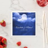 Serviette En Papier Élégant sous le Mariage lunaire (En situation)