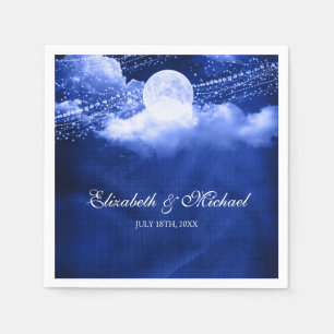 Serviette En Papier Élégant sous le Mariage lunaire