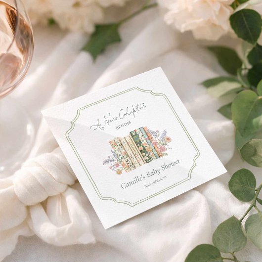 Serviette En Papier Elegant Storybook Baby Shower