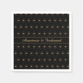 Serviette En Papier Élégant Style Motif Or Noir Personnalisé (Devant)