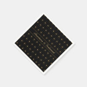 Serviette En Papier Élégant Style Or Noir Motif Personnaliser (Coin)