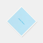 Serviette En Papier Élégant style rétro Ciel bleu blanc (Coin)