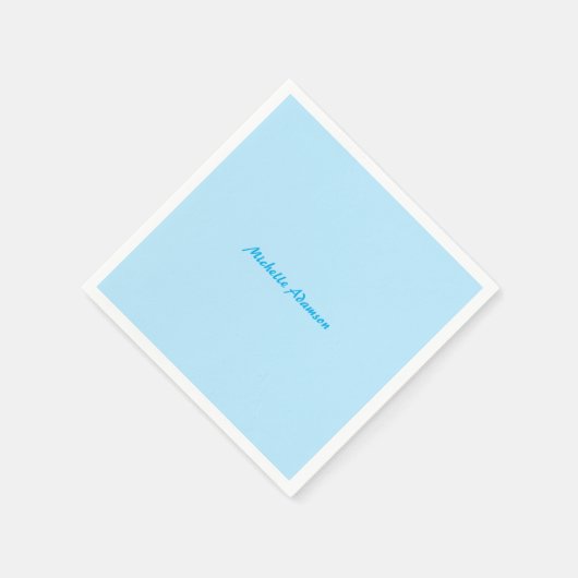 Serviette En Papier Élégant style rétro Ciel bleu blanc (Coin)