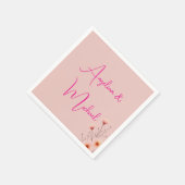 Serviette En Papier Élégant stylé tendance écriture manuscrite Nom du  (Coin)