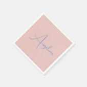 Serviette En Papier Élégant stylé tendance écriture manuscrite Nom du  (Coin)