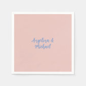 Serviette En Papier Élégant stylish tendance Unique Noms Calligraphie (Devant)