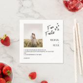 Serviette En Papier Élégant superposition de photo Script Fun Facts Ma (En situation)