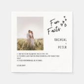 Serviette En Papier Élégant superposition de photo Script Fun Facts Ma (Devant)