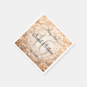 Serviette En Papier Élégant Sweet 16 lumières Parties scintillant en c (Coin)