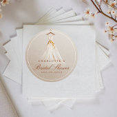 Serviette En Papier Elégant Taupe Gown Fête des mariées d'automne Napk