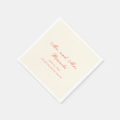Serviette En Papier Elegant Terracotta Modern Classic Wedding (Coin)