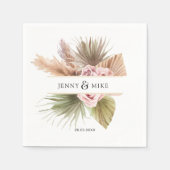 Serviette En Papier Élégant, tons de terre Boho (Devant)