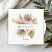 Serviette En Papier Élégant, tons de terre Boho