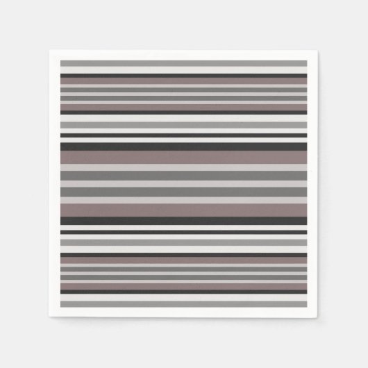 Serviette En Papier Elégant Tons Terre Brown Savannah Stripes Motif (Devant)