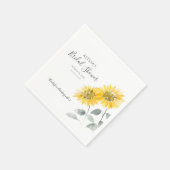 Serviette En Papier Élégant Tournesol Botanique Écriture Fête de Maria (Coin)