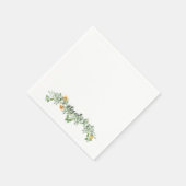 Serviette En Papier Élégant tournesol en Foliage Cocktail personnalisé (Coin)