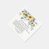 Serviette En Papier Élégant tournesol Eucalyptus Fun Facts Mariage (Coin)