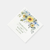 Serviette En Papier Elégant tournesol Eucalyptus Mariage de verdure (Coin)