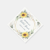 Serviette En Papier Elégant tournesol vert papier Fête des mariées (Coin)